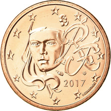 France, 5 Euro Cent, 2017, MS(65-70), Copper Plated Steel