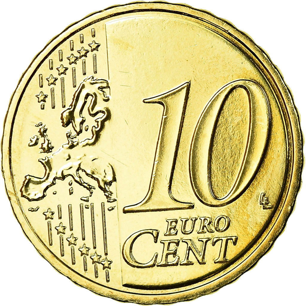 France, 10 Euro Cent, 2017, MS(65-70), Brass