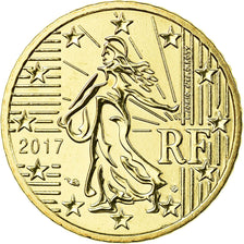 France, 50 Euro Cent, 2017, MS(65-70), Brass