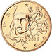 France, Euro Cent, 2018, MS(65-70), Copper Plated Steel