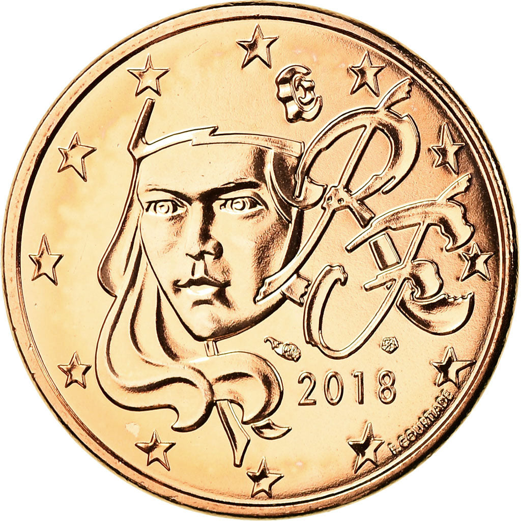 France, 5 Euro Cent, 2018, FDC, Copper Plated Steel
