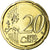 França, 20 Euro Cent, 2018, MS(65-70), Latão