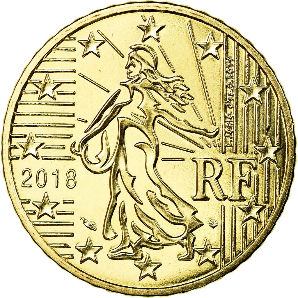 Francia, 50 Euro Cent, 2018, FDC, Ottone