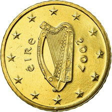 IRELAND REPUBLIC, 50 Euro Cent, 2007, MS(65-70), Brass, KM:49