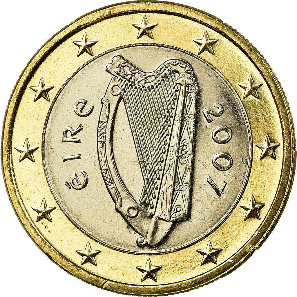 IRELAND REPUBLIC, Euro, 2007, MS(65-70), Bi-Metallic, KM:50