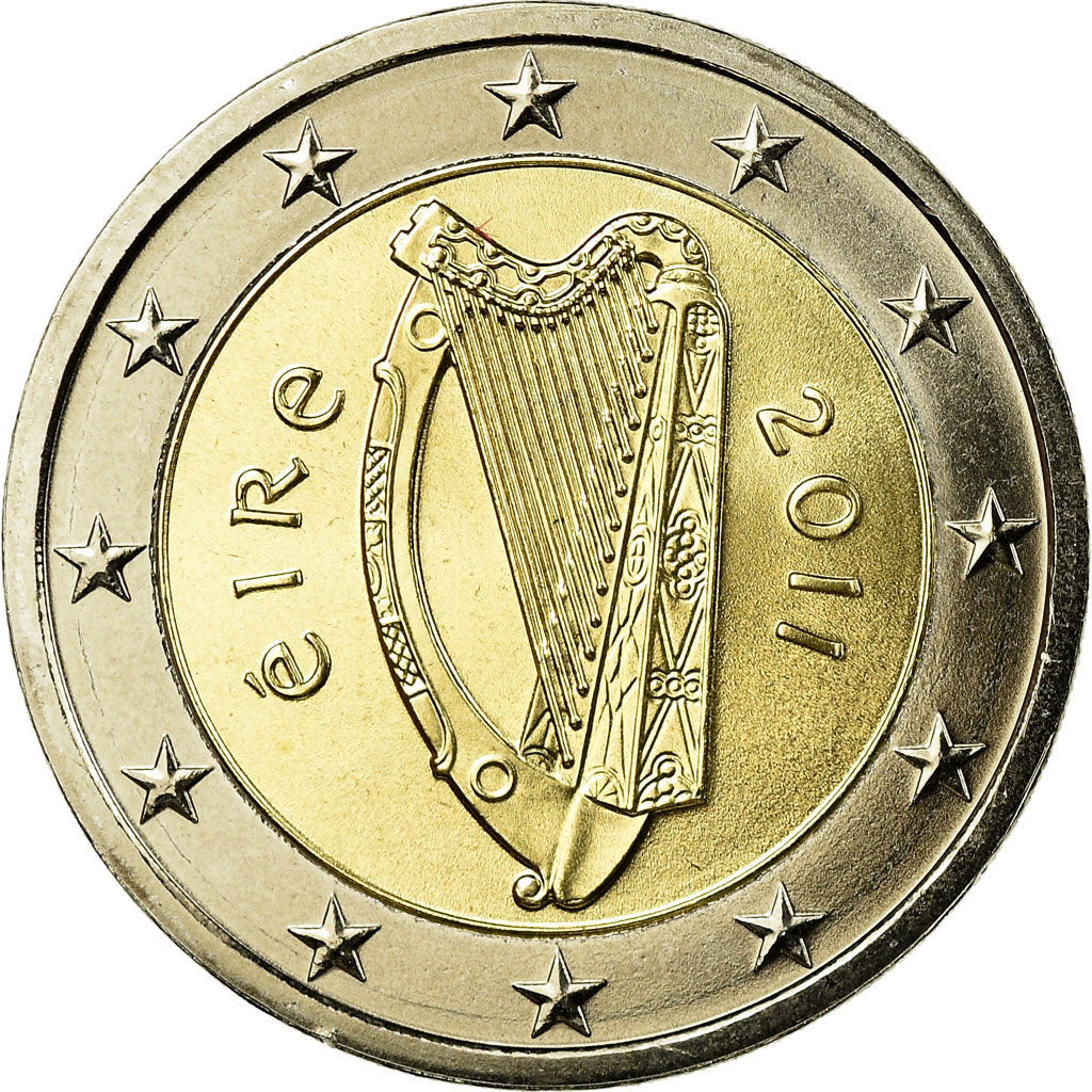 IRELAND REPUBLIC, 2 Euro, 2011, MS(65-70), Bi-Metallic, KM:51