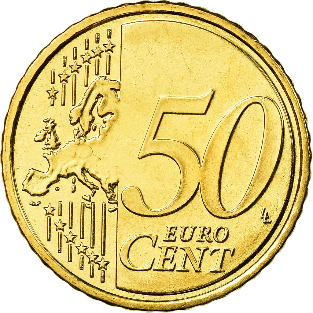 Slovenia, 50 Euro Cent, 2007, MS(65-70), Brass, KM:73