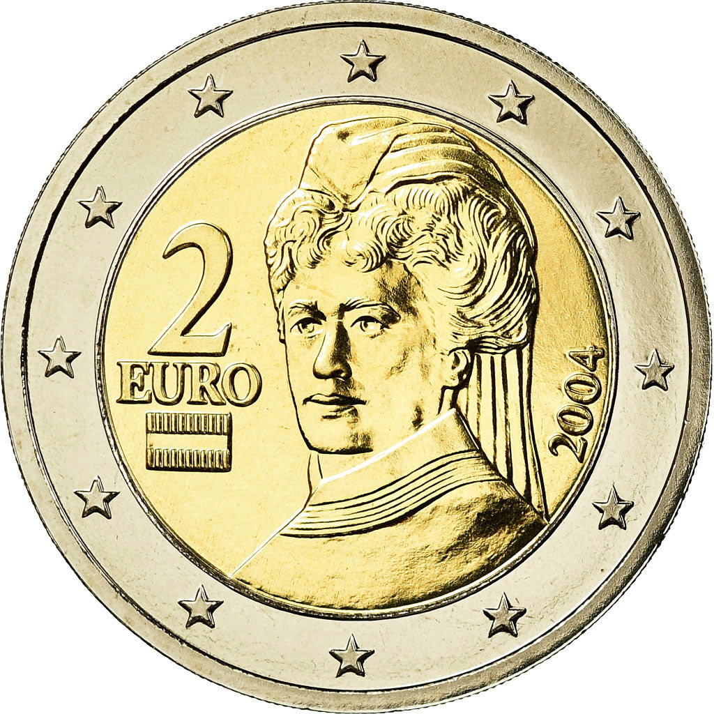 Austria, 2 Euro, 2004, MS(65-70), Bi-Metallic, KM:3089