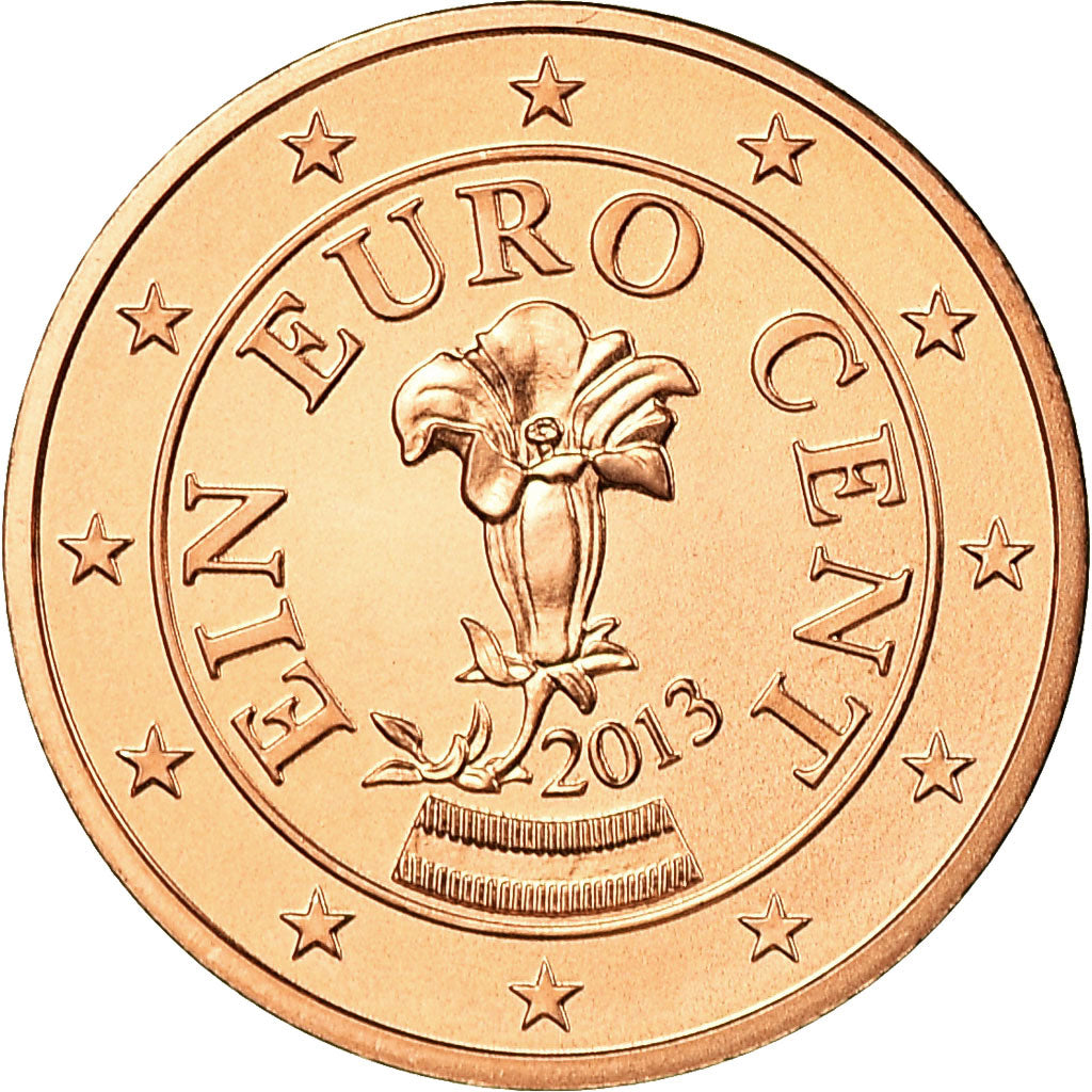 Österreich, Euro Cent, 2013, STGL, Copper Plated Steel