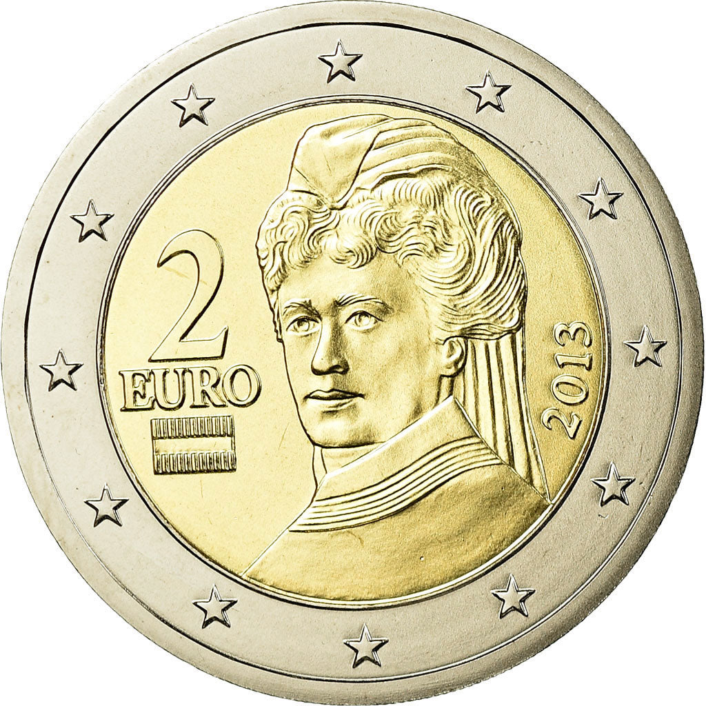 Austria, 2 Euro, 2013, FDC, Bi-metallico