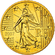 France, 50 Euro Cent, 2007, MS(65-70), Brass, KM:1412