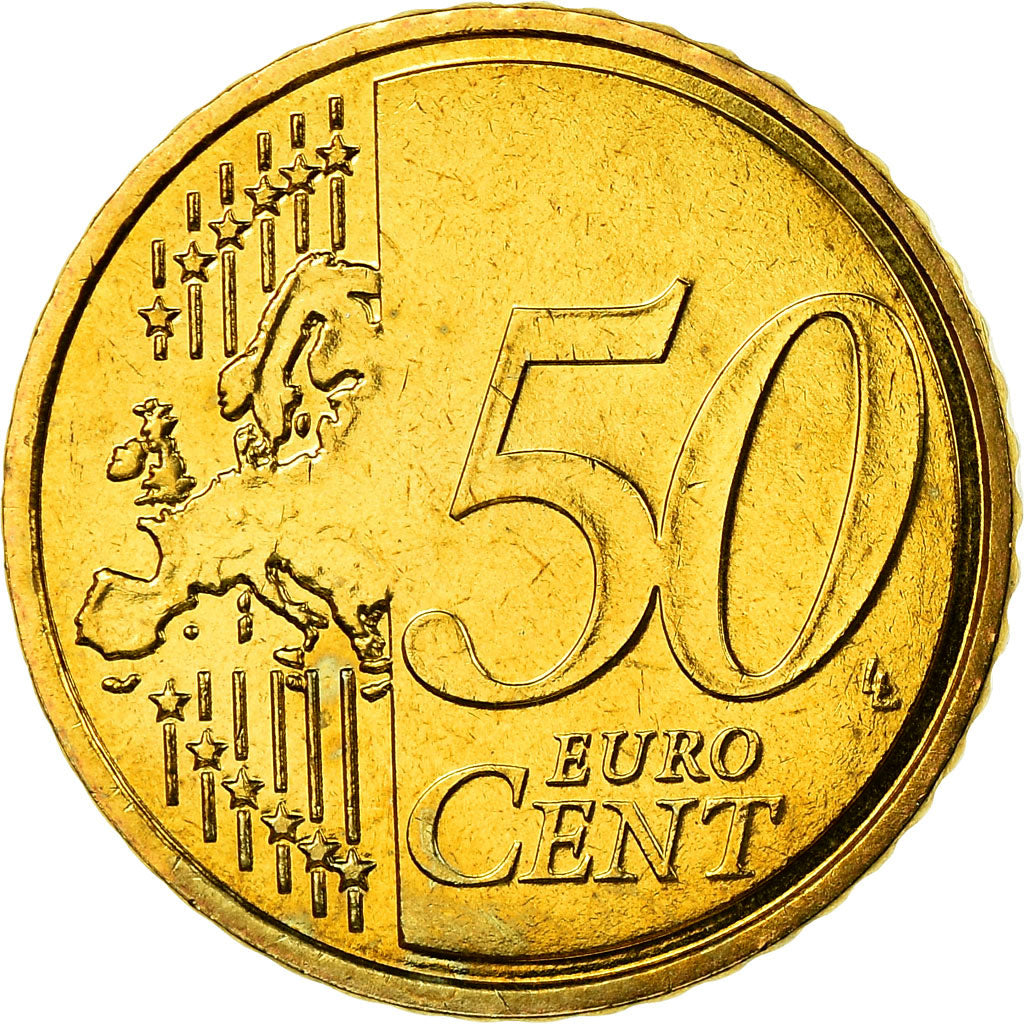 France, 50 Euro Cent, 2007, MS(65-70), Brass, KM:1412
