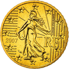 France, 50 Euro Cent, 2007, MS(65-70), Brass, KM:1412