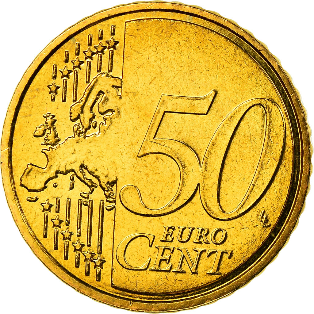 France, 50 Euro Cent, 2007, MS(65-70), Brass, KM:1412