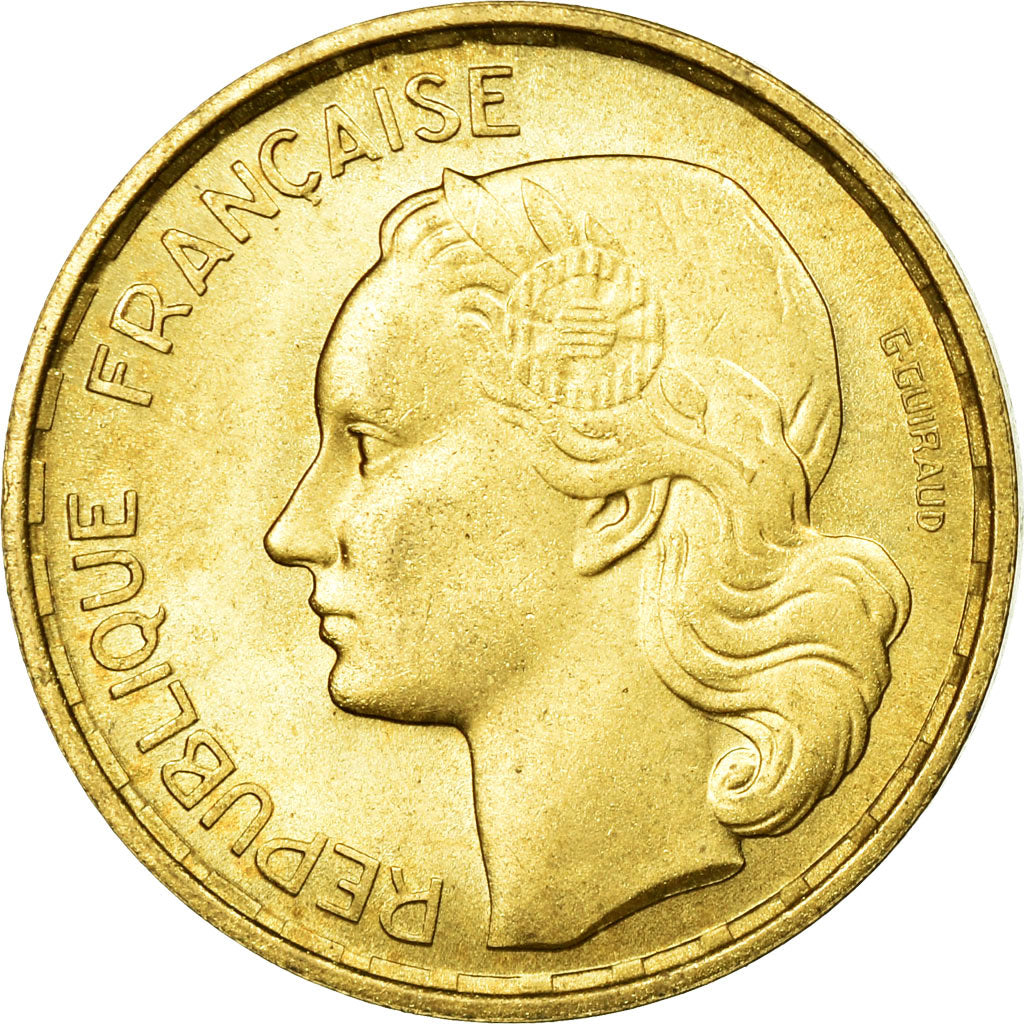 Munten, Frankrijk, Guiraud, 20 Francs, 1951, Beaumont le Roger, ZF+