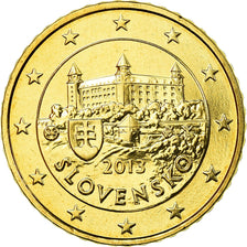 Slovakia, 50 Euro Cent, 2013, MS(65-70), Brass, KM:100