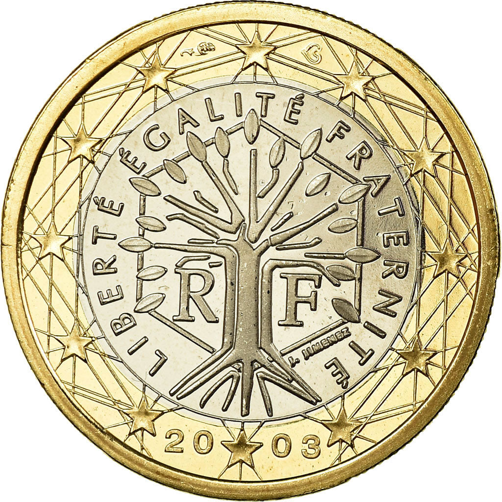 France, Euro, 2003, Proof, MS(65-70), Bi-Metallic, KM:1288