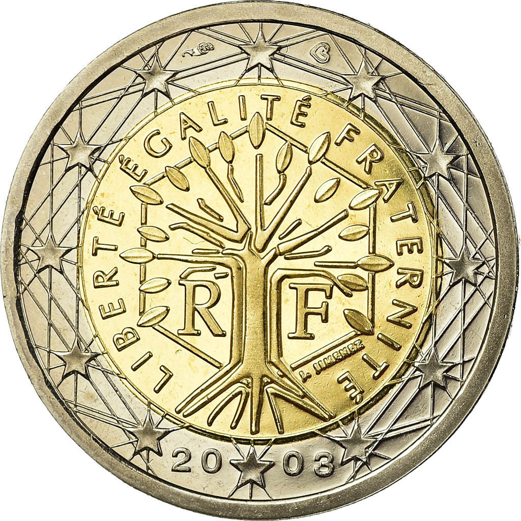 France, 2 Euro, 2003, Proof, MS(65-70), Bi-Metallic, KM:1289