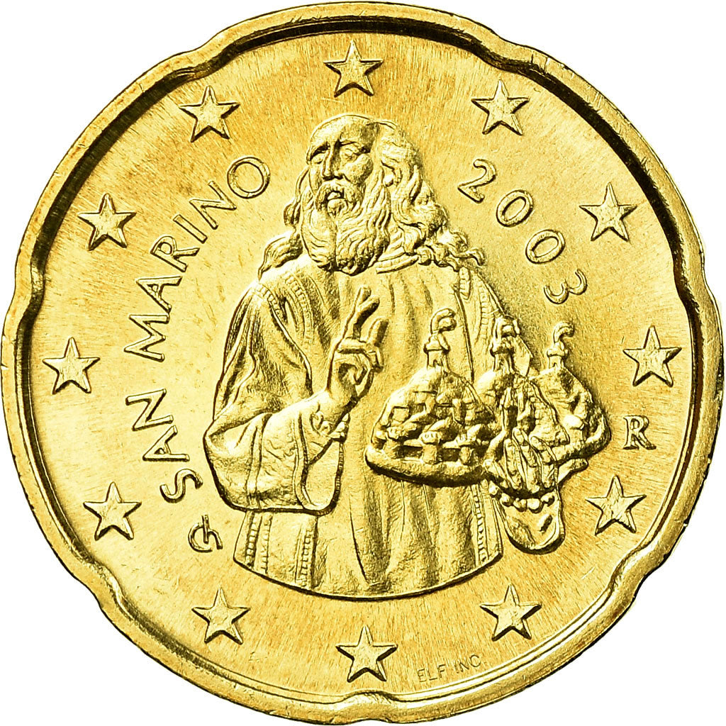 San Marino, 20 Euro Cent, 2003, FDC, Ottone, KM:444
