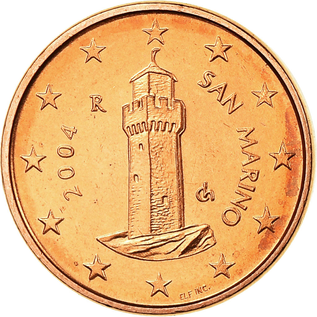 San Marino, Euro Cent, 2004, FDC, Acciaio placcato rame, KM:440