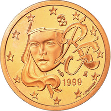 France, 5 Euro Cent, 1999, Proof, FDC, Copper Plated Steel, KM:1284