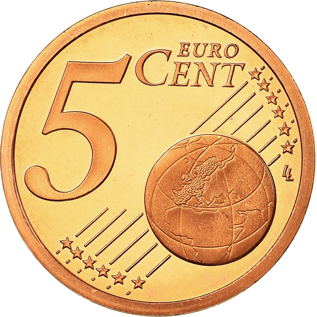 France, 5 Euro Cent, 1999, Proof, FDC, Copper Plated Steel, KM:1284