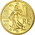 France, 10 Euro Cent, 1999, Proof, MS(65-70), Brass, KM:1285