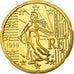 France, 20 Euro Cent, 1999, Proof, MS(65-70), Brass, KM:1286