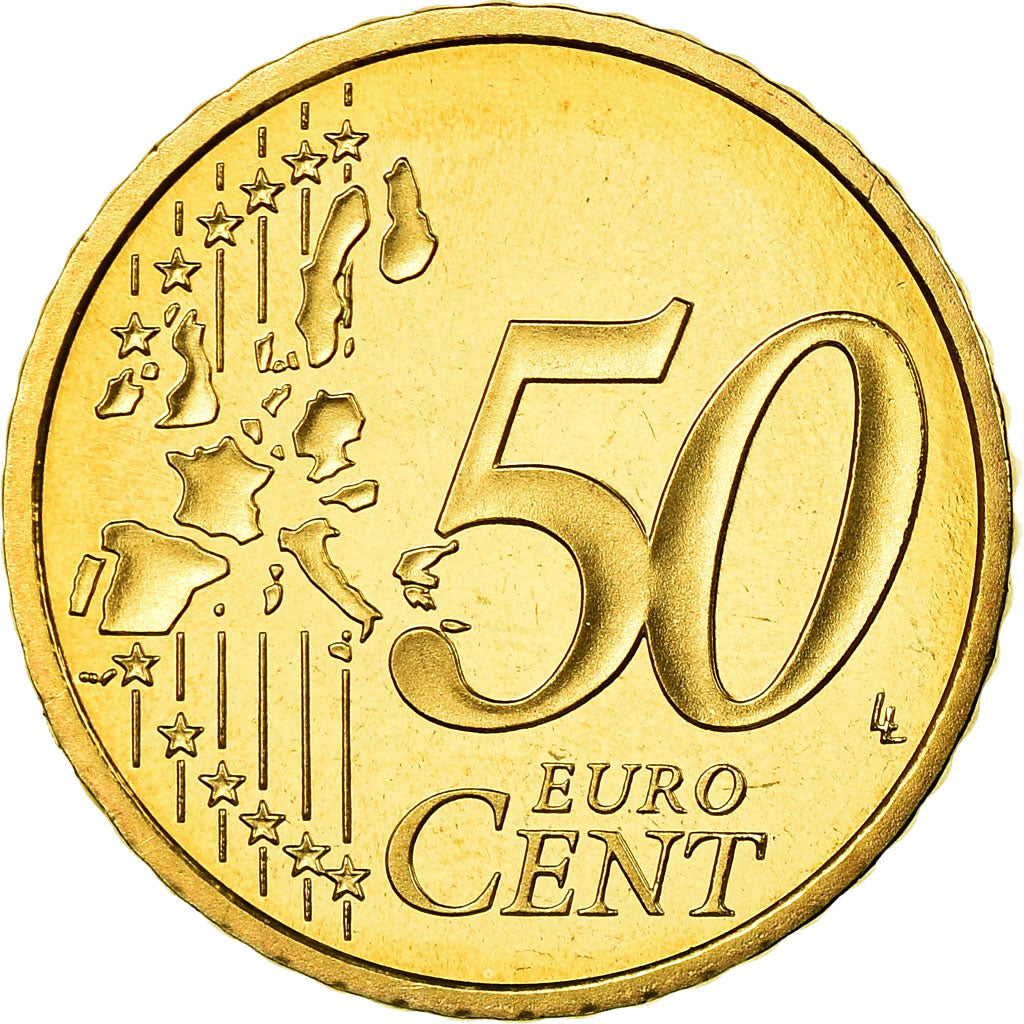 France, 50 Euro Cent, 1999, Proof, MS(65-70), Brass, KM:1287