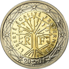 France, 2 Euro, 2001, Proof, MS(65-70), Bi-Metallic, KM:1289