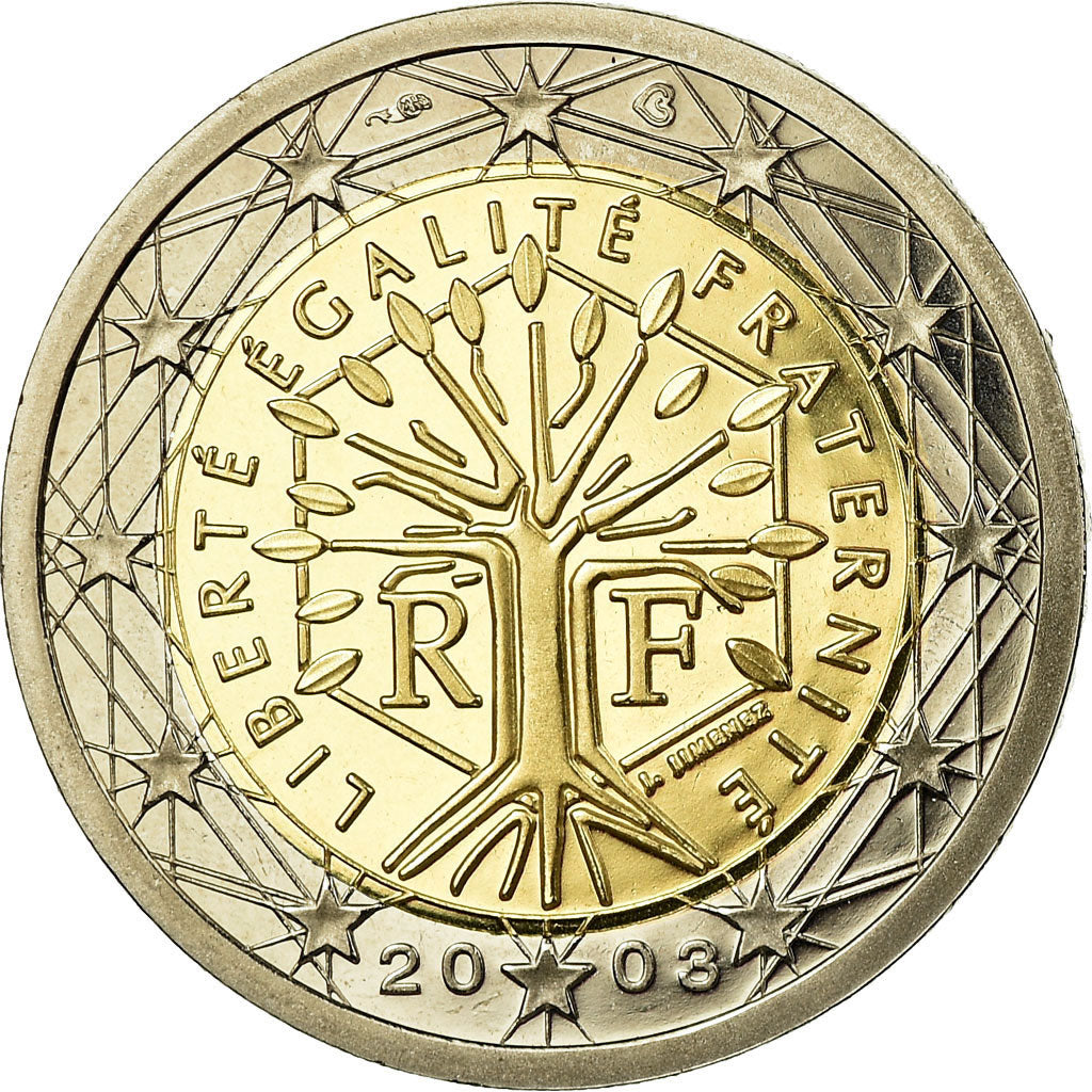 France, 2 Euro, 2003, Proof, MS(65-70), Bi-Metallic, KM:1289