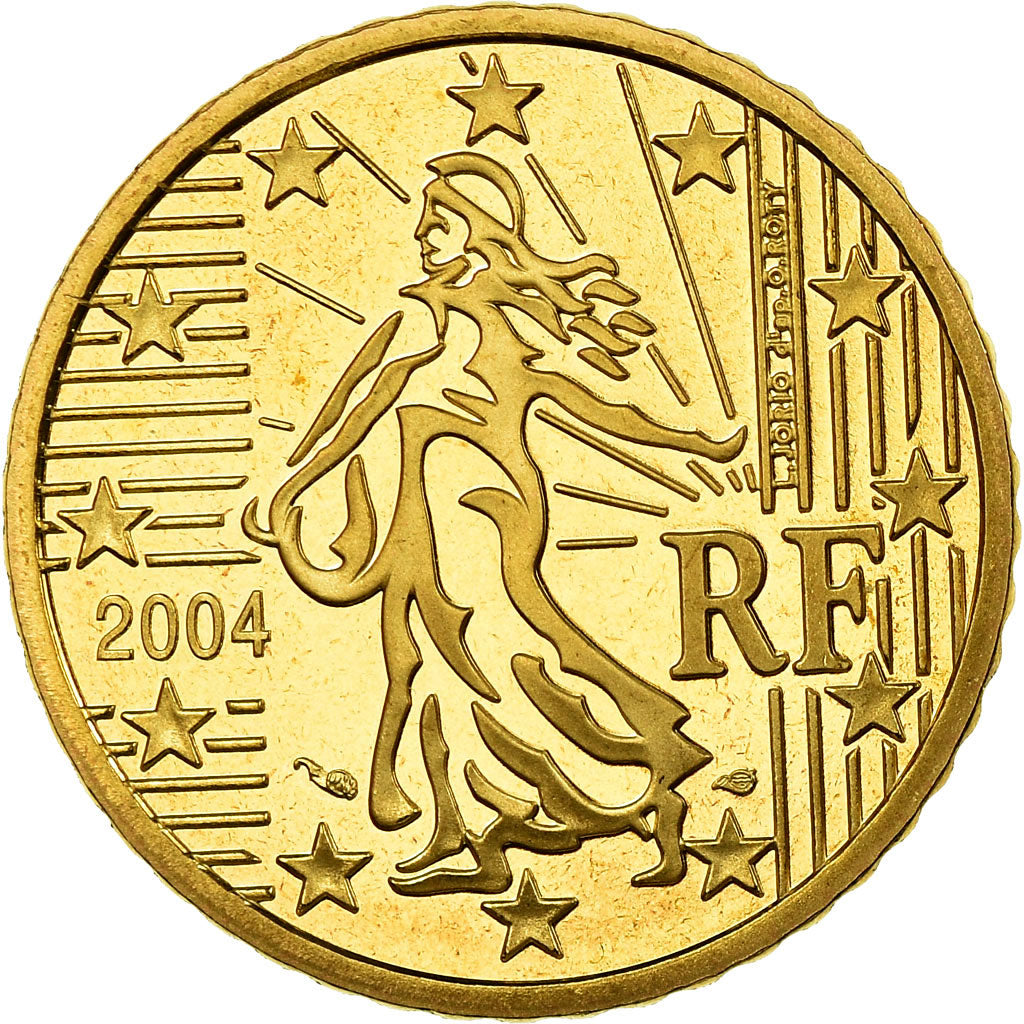 France, 50 Euro Cent, 2004, Proof, MS(65-70), Brass, KM:1287