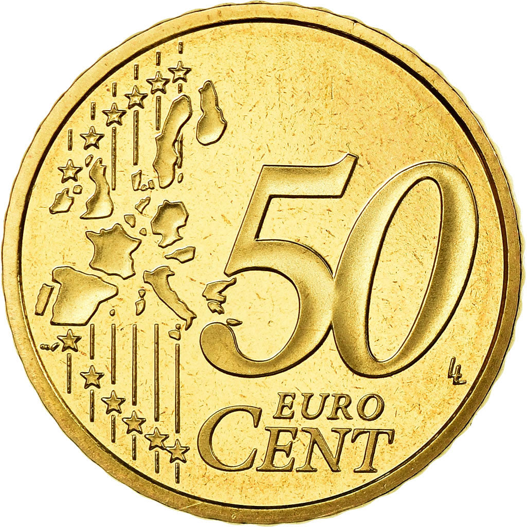 France, 50 Euro Cent, 2004, Proof, MS(65-70), Brass, KM:1287
