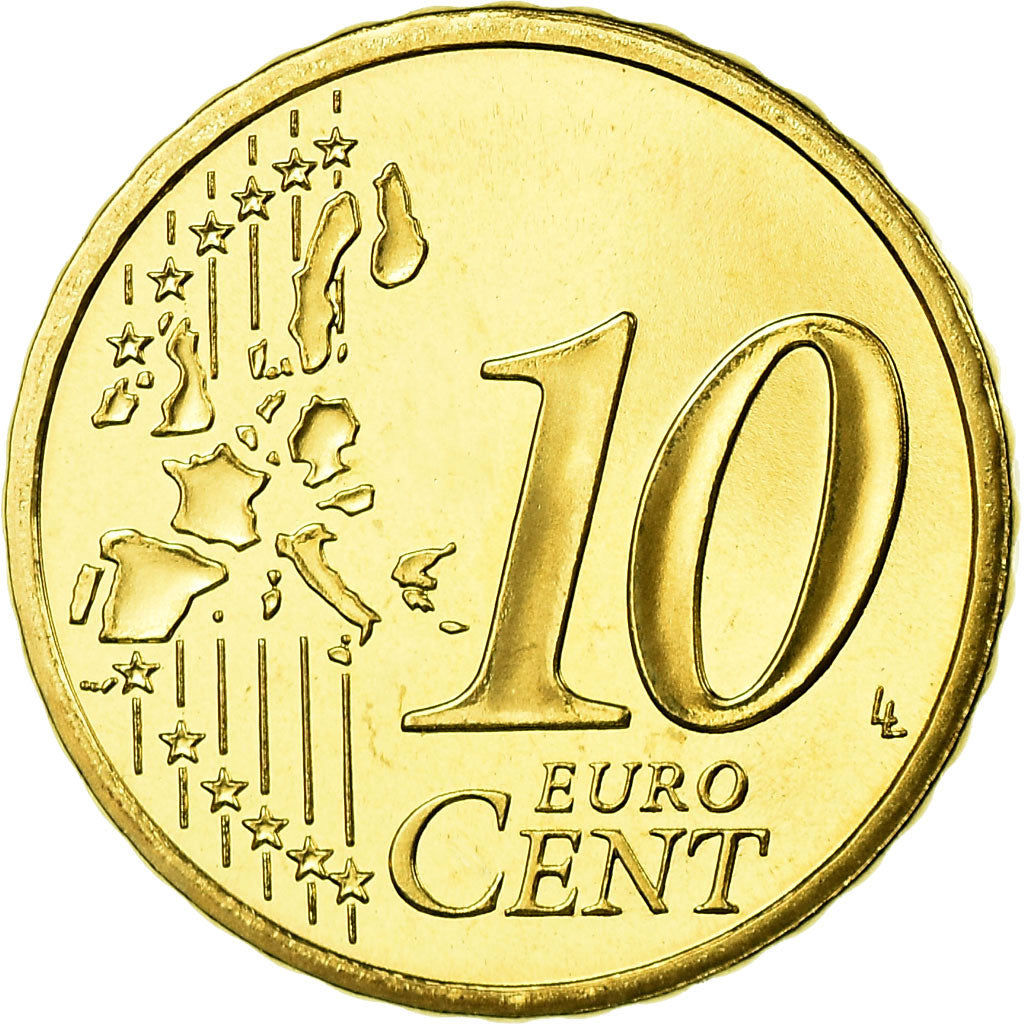 France, 10 Euro Cent, 2005, Proof, MS(65-70), Brass, KM:1285