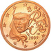 France, Euro Cent, 2009, Proof, MS(65-70), Copper Plated Steel, KM:1282