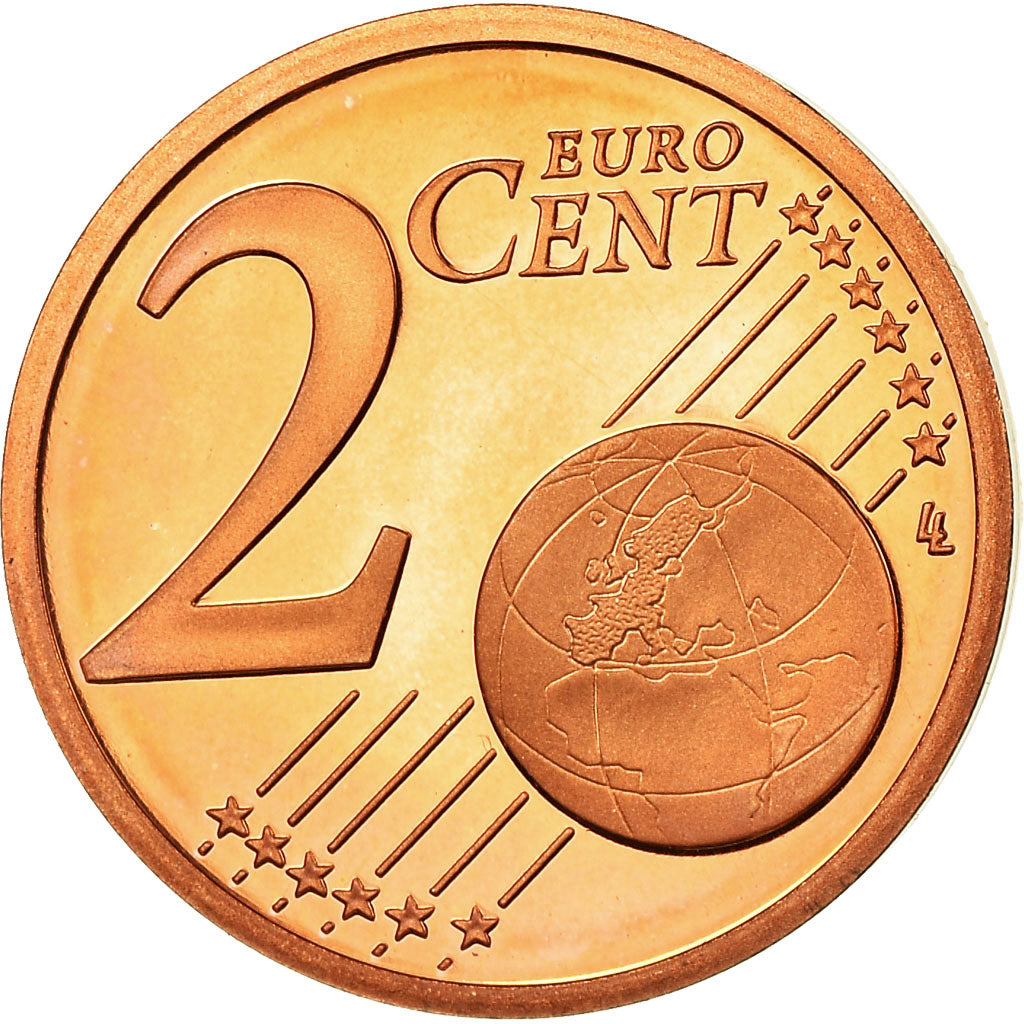 France, 2 Euro Cent, 2009, Proof, MS(65-70), Copper Plated Steel, KM:1283