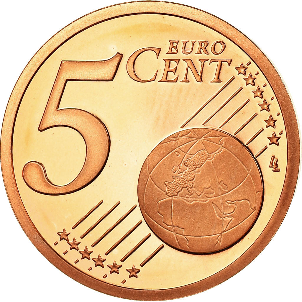 France, 5 Euro Cent, 2009, Proof, MS(65-70), Copper Plated Steel, KM:1284