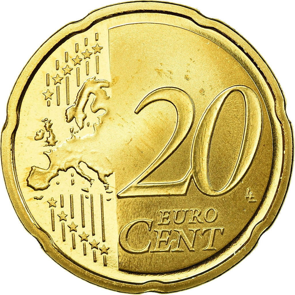 France, 20 Euro Cent, 2009, Proof, MS(65-70), Brass, KM:1411