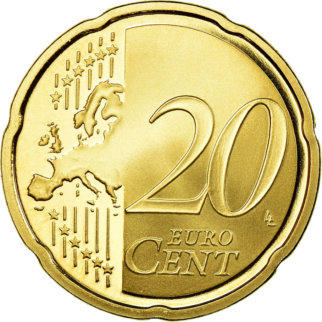 France, 20 Euro Cent, 2013, Proof, MS(65-70), Brass, KM:1411