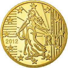 France, 50 Euro Cent, 2012, Proof, MS(65-70), Brass, KM:1412