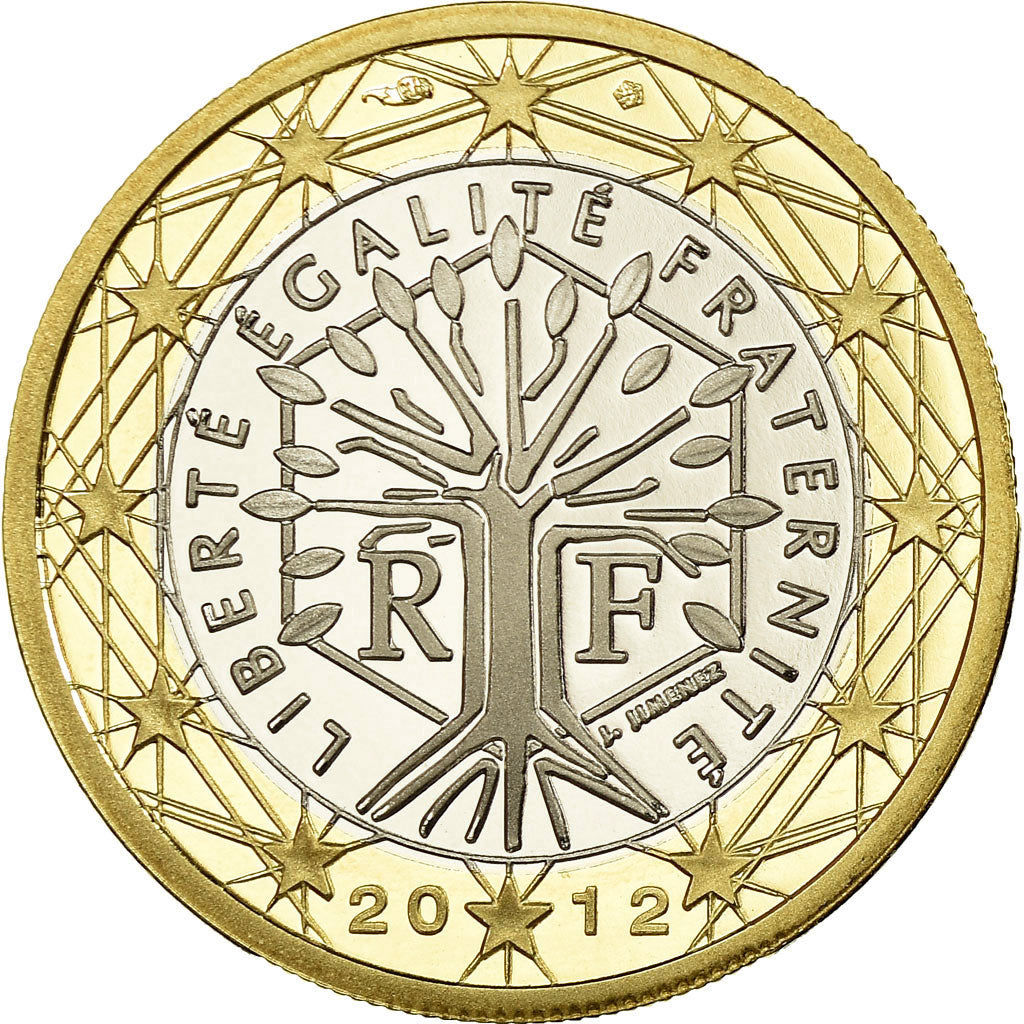 France, Euro, 2012, Proof, MS(65-70), Bi-Metallic, KM:1413