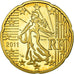 France, 20 Euro Cent, 2011, Proof, MS(65-70), Brass, KM:1411