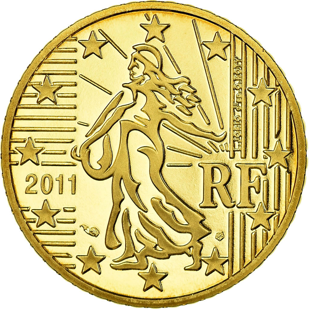 France, 50 Euro Cent, 2011, Proof, MS(65-70), Brass, KM:1412