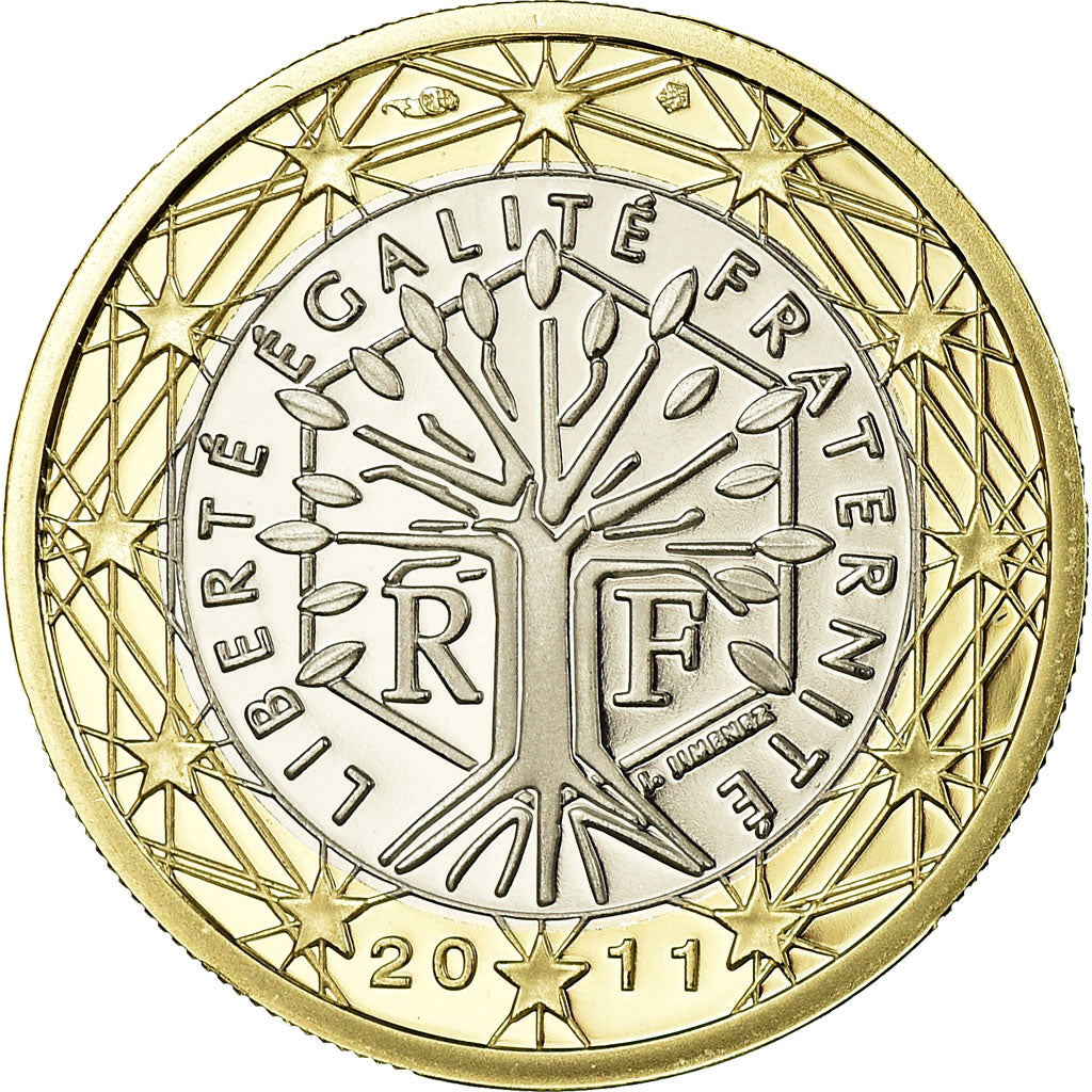 França, Euro, 2011, Proof, MS(65-70), Bimetálico, KM:1413