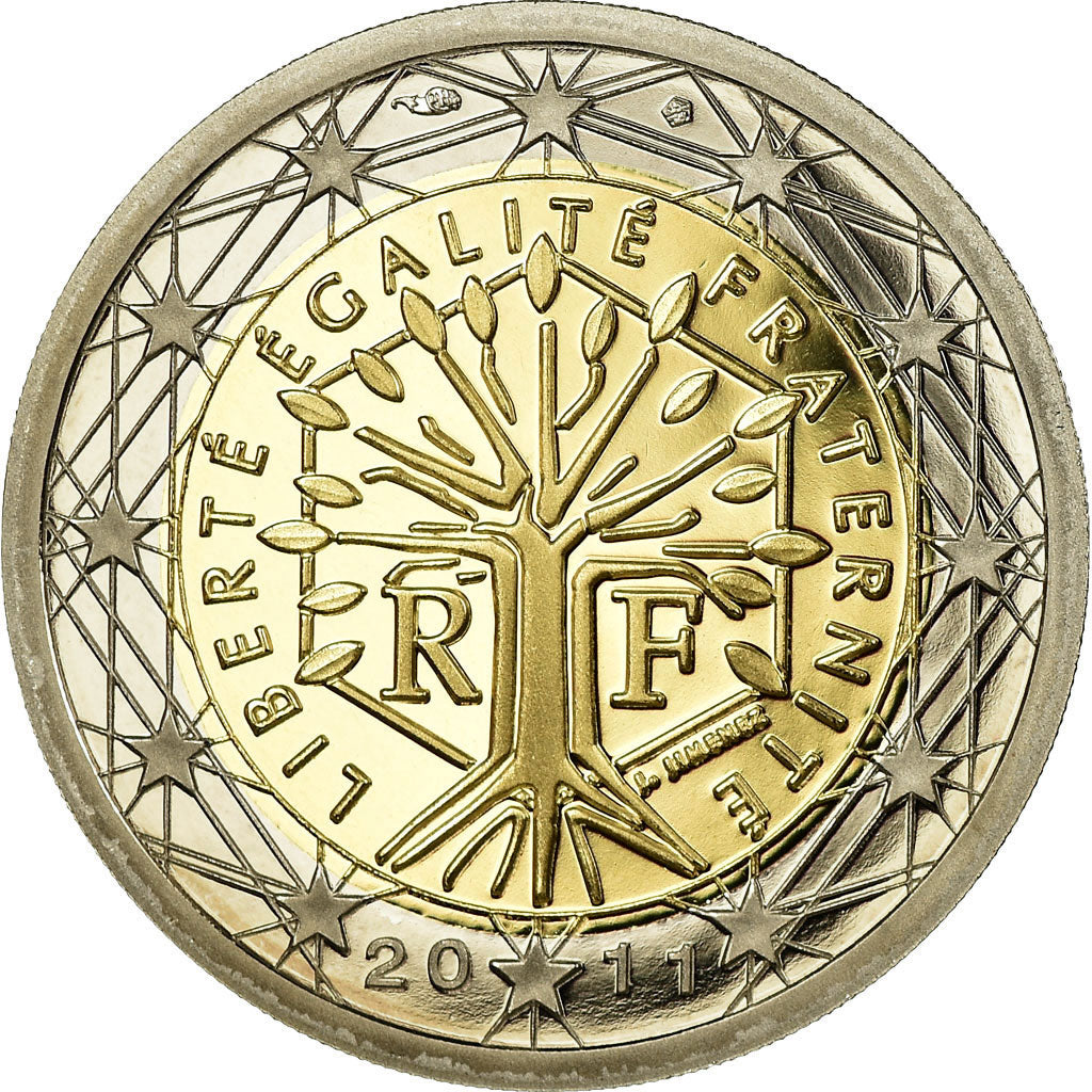 France, 2 Euro, 2011, Proof, MS(65-70), Bi-Metallic, KM:1414