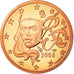 France, Euro Cent, 2008, Proof, MS(65-70), Copper Plated Steel, KM:1282