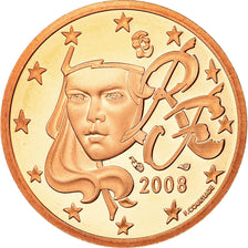 Frankreich, 5 Euro Cent, 2008, Proof, STGL, Copper Plated Steel, KM:1284