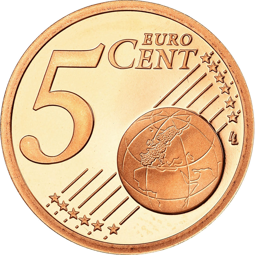 Frankreich, 5 Euro Cent, 2008, Proof, STGL, Copper Plated Steel, KM:1284