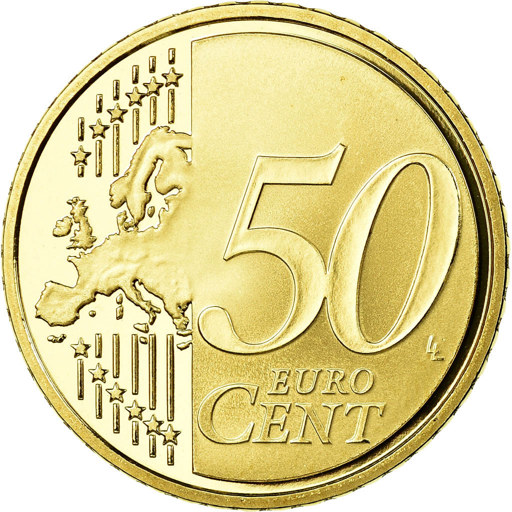 France, 50 Euro Cent, 2008, Proof, MS(65-70), Brass, KM:1412