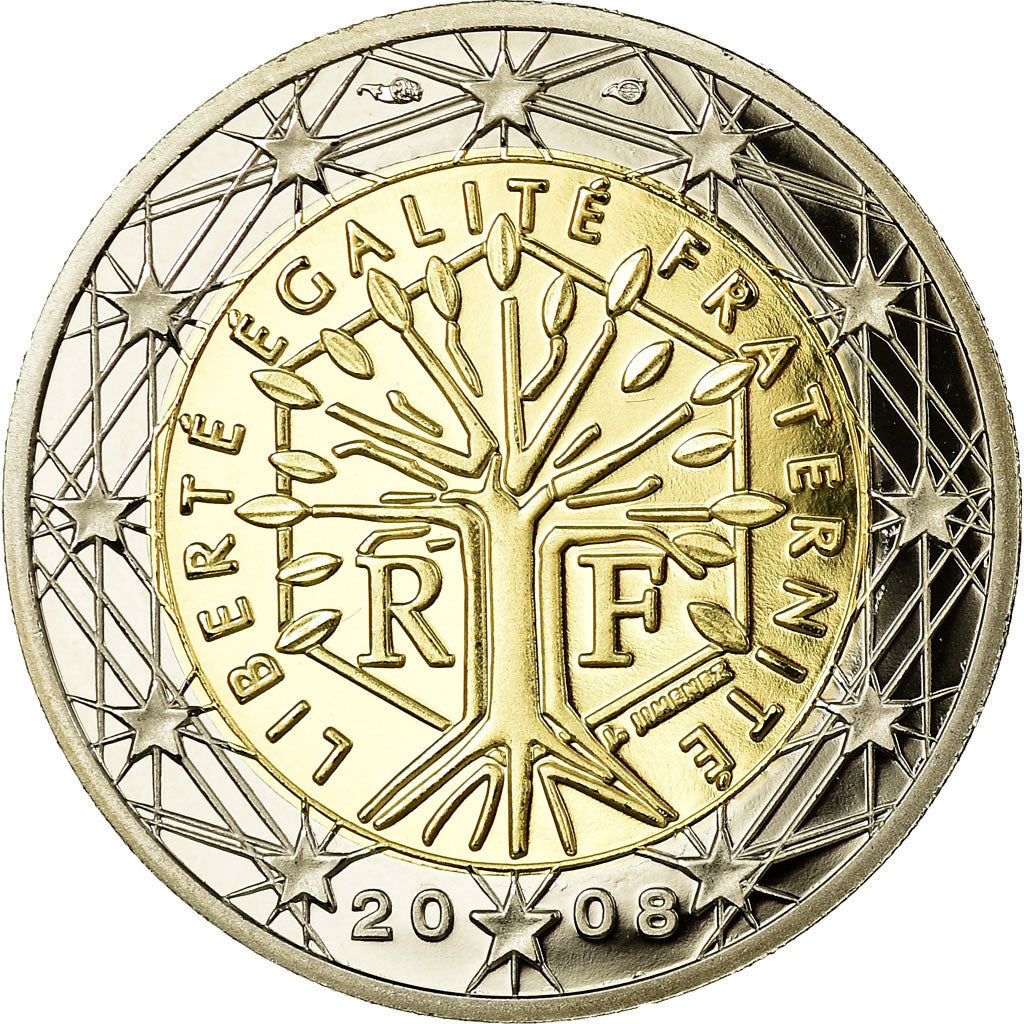 France, 2 Euro, 2008, Proof, MS(65-70), Bi-Metallic, KM:1414